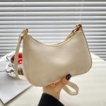 Crossbody kotid naistele Suure mahutavusega Luksuslikud k&auml;ekotid Rahakott &Uuml;hev&auml;rvilised &otilde;lakotid Naiste vabaajareiside Vintage Hobos kott 20x6.5x15cm valge