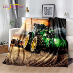 Autotraktori veoauto seeria mustriga pehme pl&uuml;&uuml;stekk, flanelltekk elutuppa magamistoa voodi diivani piknikukate 30x40in