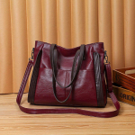 Luksusliku disainiga k&auml;ekotid Naiste PU-nahast &uuml;lemise k&auml;epidemega Crossbody kotid Naiste &otilde;lakott Suure mahutavusega ostukotid 33x14x30cm must