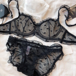 Prantsuse &Uuml;li&otilde;huke Pitsist Pesu Seksikas Armastuse Tikandiga Rinnahoidjakomplekt Naistele Aluspesu Suvine Hingav Pluss Suurus CD Korviga Rinnahoidja 95D must