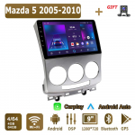 Android Carplay Auto Raadio Mazda 5 2005-2010 jaoks Multimeediam&auml;ngija Peaseade Stereo GPS Navigatsioon BT WIFI 4+64GB 4+64GB