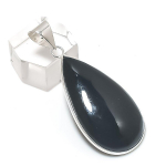 Natural Black Onyx Gemstone 925 Sterling Silver Jewelry Pendant 1.97 r3m44