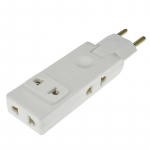 4-&uuml;hes seinakontakti pikendus Eu elektripistikupesa 180 kraadi pistiku adapter reisiadapter kaasaskantav toitemuundur valge