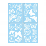 4 lehte kokkup&otilde;rkevastased aknakleebised DIY Birds teemaline aken, mis klammerdub eemaldatavad PVC-klaasist kleebised Type 1