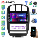 Android Auto jaoks Chrysler Voyager RG RS Town Country RS 2001&ndash;2007 Carplay stereovideopleier Multimeedia raadio GPS 4G 8-tuumaline navigeerimine 8 core 4GB+64GB
