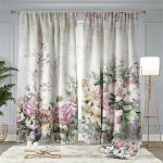 Romantiline kevadine liblikas roosi&otilde;is, lilla, kaasaegne 2 t&uuml;kki, tasuta kohaletoimetamine &otilde;huke aknakardin magamistoa elutoa sisekujunduseks 100W130H(CM)40x51in&Grommet Top gray
