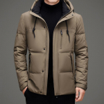 New Autumn and Winter Down Jacket Men's Casual Outdoor Hooded Down Jacket Young Men's Down Jacket M