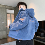 Talv, Meeste, Karusnahk, Fliis, Mood, Mantel, Mantel, Mees, Rev&auml;&auml;r, Soe, Kohev, T&otilde;mblukk, Kapuutsiga, Jope, &Uuml;ler&otilde;ivad, Suures suuruses S parkkoor