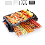 220 V suitsuvaba elektriline lihagrill, grilltoit, elektriahi 4 minigrillplaadiga UK black