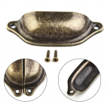 10x antiiksed messingist t&otilde;mbek&auml;epidemed Rustic Cup kapi sahtli ukse rauast lehtk&auml;epide