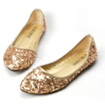 Moodsad l&auml;ikivad litritega slip-on korterid balletikingad naistele terava ninaga madala suuga mokassiinid bling bling pehme tallaga ballerina femme 9.5 kuld