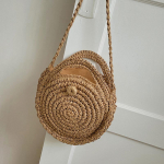 Casual Straw &otilde;lakotid V&auml;ike &uuml;mmargune Crossbody rahakott Ranna reisi k&auml;ekotid Tote 25*5*25cm helepruun v&auml;rv