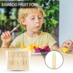 100 kahvlid, 3,5-tollised kahvlid k&uuml;psetuslaudade tarvikute jaoks, uhked hambaorkid eelroogade jaoks, &uuml;hekordsed puidust kokteilikahvlid, Sm One Size beež