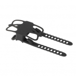 Jalgratta silikoonist telefonihoidja juhtraua kinnitus, reguleeritav topeltrihm, libisemisvastane p&otilde;rutuskindel MTB m&auml;gijalgratta t&otilde;ukeratas mobiilse mobiiltelefoni kinnitusrihm must