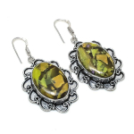 Natural Stichtite Stone Gemstone 925 Sterling Silver Jewelry Earring 2.36 k6z91
