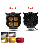 1/2 tk Mootorratta esitule LED kohtvalgusti &ouml;&ouml;kulli kujuga 4 valgusrežiimi kahev&auml;rviline valge kollane strobe udutuli universaalne 1pcs