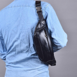 Ehtsast nahast meeste v&ouml;&ouml;kotid mobiiltelefonikott vintage crossbody kott mitmekihiline &otilde;lakott pealmine kiht lehmanahast meeste rinna kott must