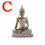 11cm Liivakivist Buddha Kuju Istuv Buddha Skulptuur Figuurid Vintage Kodu Dekoratsioon helekollane v&auml;rv