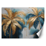 Taustpilt Kuldsed palmipuud abstraktne 100x70 kuldne