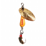 P&ouml;&ouml;rlev vurr Lusikas P&uuml;&uuml;gipeibutis Kunstlik metallist litrid s&ouml;&ouml;t 5,5 cm/2,7 G &Uuml;he konksuga voblerid Basse forell Ahven Pesca punane