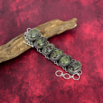 Draakoniveri jaspis k&auml;ev&otilde;ru, Looduslik v&auml;&auml;riskivi 925 prooviga t&auml;is h&otilde;be k&auml;ev&otilde;ru, K&auml;sitsi valmistatud ehted, Aastap&auml;eva ja s&uuml;nnip&auml;eva kingitus naisele Adjustable With 8 Inches roheline