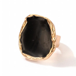 Oil Big Joint Ring Gooti ehted Bohemian Black Stone S&otilde;rmus naistele Meeste v&otilde;lusid