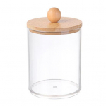 S&auml;ilituskarbi puuvillaste tampoonide organiseerija kaanega l&auml;bipaistva disainiga mitmeotstarbelised vatipallid A