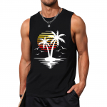 Meeste Summer Surf Beach Tank Top suur vabaaja hingav varrukateta topp vaba tr&uuml;kiga meeste s&auml;rk S lilla