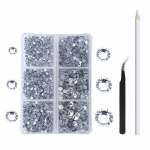 Karbis lameda p&otilde;hjaga k&uuml;&uuml;nekunsti kivid, ehted, aksessuaarid, isetehtud k&uuml;&uuml;nekunsti teemantkomplekt, r&otilde;ivaklaasist kuumad teemandid Nail art jewelry
