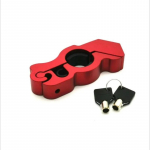 Mootorratta juhtraua lukk Juhtraud piduri k&auml;epide Tahke lukk, mis j&auml;ljendab varguse luku t&otilde;mbevarda ATV mustuse t&auml;navajalgrattad vargusvastased punane