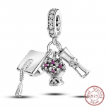 L&otilde;petamissarja 925 prooviga h&otilde;be bakalaureuse m&uuml;ts sertifikaat lilled amuletsid helmed sobivad Pandora originaal k&auml;ev&otilde;rudele DIY ehted