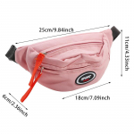 Lastekott poistele ja t&uuml;drukutele 5-7 a. T&auml;isl&otilde;uendist kirjamustriga kujundusega rinnakott Lastele m&otilde;eldud vabaaja veekindel rinnakott valge