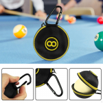 Clip on Cue Ball Case Holder Billiard for Attaching Carrying Training Portable Travel Equipment punane