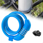 Parooliga jalgrattalukk, 4-kohaline kood v&auml;litingimustes kasutamiseks, pikkus 120 cm must