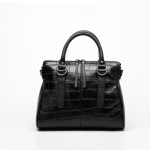 Naiste kott Krokodillimustriga Pealmine Kiht Lehma Nahk Naiste K&auml;ekott Ehtsast Nahast &Uuml;he &otilde;laga Sadulkott lilla