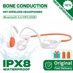 IPX8 veekindel Bone Conduction juhtmeta k&otilde;rvaklapid Bluetooth 5,4+32GB RAM MP3-m&auml;ngija HIFI-muusika sportlikud ujumispeakomplektid mikrofoniga PearlWhite 32GB