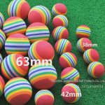 Rainbow mitmev&auml;rvilised vahuga golfipallid siseruumides harjutamiseks ja lemmikloomade m&auml;ngimiseks &ndash; saadaval 5 suuruses Diameter 35mm