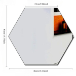 10 tk isekleepuv peeglikleebis kuusnurkne akr&uuml;&uuml;lpeegel seinakleebised plaatpeeglid seinakaunistuseks, pulmalaua keskosa kunsti seinakaunistus h&otilde;be