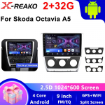 2 DIN Android 13 Auto Stereo Raadio DVD GPS Multimeedia Videopleier WiFi Kaamera DSP Carplay SKODA Octavia 2 2008-2013 jaoks 4 core 2GB+64GB carplay