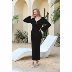 Naiste Suvine &Uuml;hev&auml;rviline Seksikas &Otilde;&otilde;nes Ranna Bikiinide Ujumistrikoo Smock Pikk Kleit S must