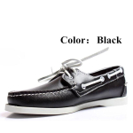 Suurused 36-46 Meeste Ehtsad Nahast Kingad, Moodsad Docksides Klassikalised Paadikingad, Br&auml;ndidisainiga Madalad Mokassiinid Meestele Naistele A005 36 black