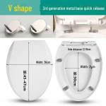 Universaalne paksenenud aeglaselt sulguv WC-poti kate - Vana stiil