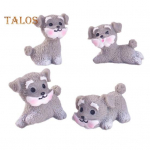 4 tk k&auml;&auml;bus kutsikakujukesed mini&scaron;nautseri kaunistus auto armatuurlaua kujundusega vaigust koerakuju Fairy Garden Bonsai kontorilauale 4pcs