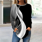 Naiste T-s&auml;rgid S&uuml;gises vabaaja pikkade varrukatega s&auml;rgid Retrotr&uuml;kiga kampsun. L