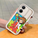 Pehme silikoonist ruudukujulise redeli mustriga telefoni&uuml;mbris, t&auml;ielikult kattev, kaamera p&otilde;rutuskindel kaitse, kummist &uuml;mbris Vivole Vivo V21 5G pruun