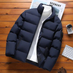Parka jope meeste s&uuml;gistalvine puuvillane polsterdatud soe paksendatud meestemoodne krae riided puhvis mantlid noortele XXXL sinine