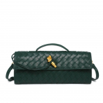 2024 Naiste Retro K&auml;sitsi kootud Crossbody Baguette K&auml;ekott 31*14*7CM tumeroheline v&auml;rv