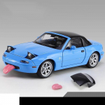 1:32 Mazda MX-5 Retro Sulamist Kabriolett Sportauto Mudel Valatud Metallist V&otilde;idus&otilde;iduauto Mudel Heli ja Valgusega Laste M&auml;nguasi Poisi Kingitus Kollektsioon Kaunistused sinine