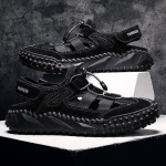 Suvised meeste sandaalid Ehtsast nahast Meeste vabaajajalatsid Meeste Meeste Nahast Sandaalid Meestele Rannajalatsid Rooma meeste kingad 38