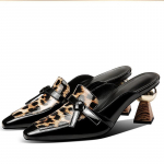 Pehmest nahast sussid naiste suvised mugavad sussid kandilise varbaga k&otilde;rge kontsaga sandaalid ja sussid 35